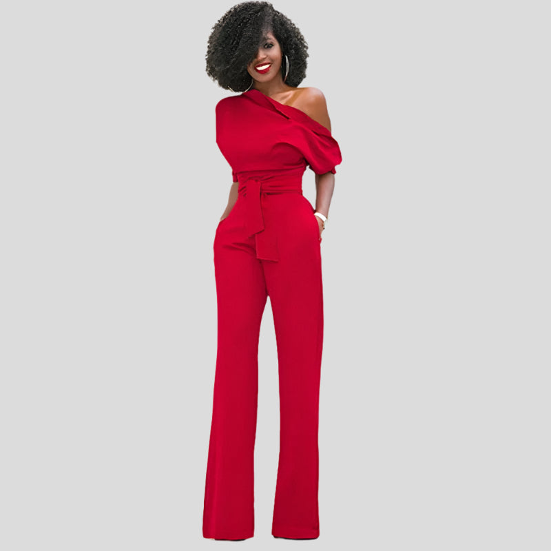 Hani | One-shoulder jumpsuit with wide legs