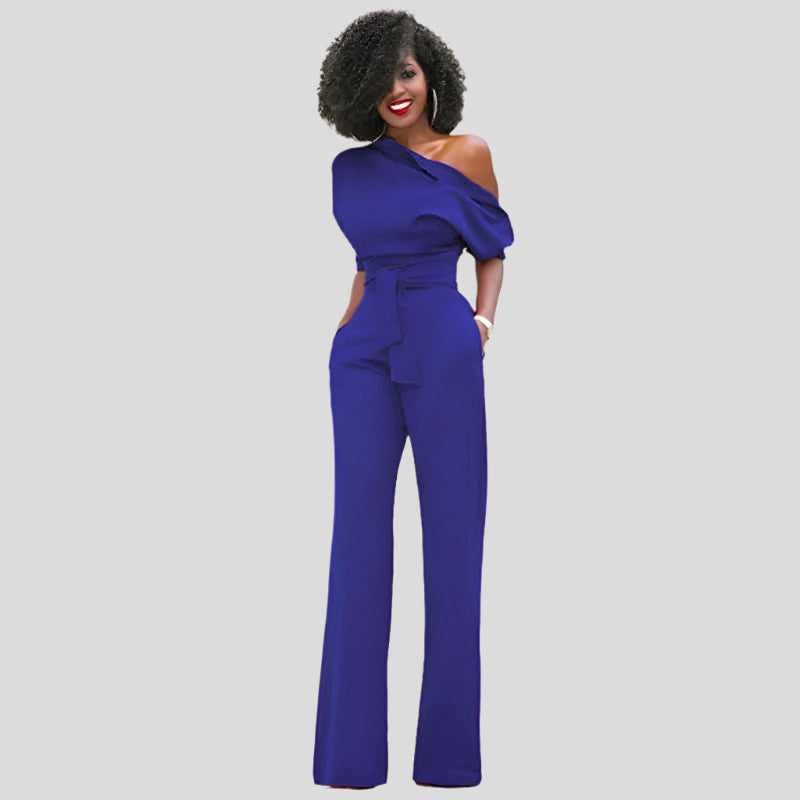 Hani | One-shoulder jumpsuit with wide legs