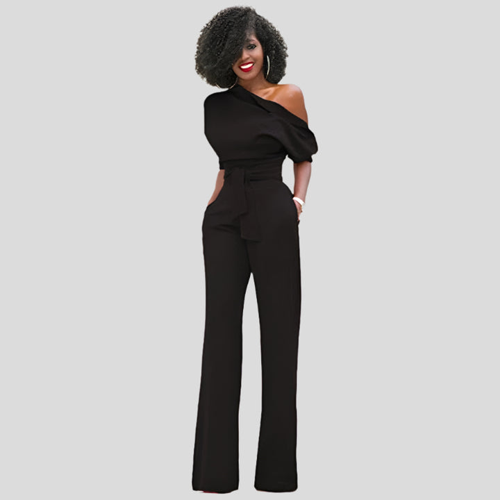 Hani | One-shoulder jumpsuit with wide legs