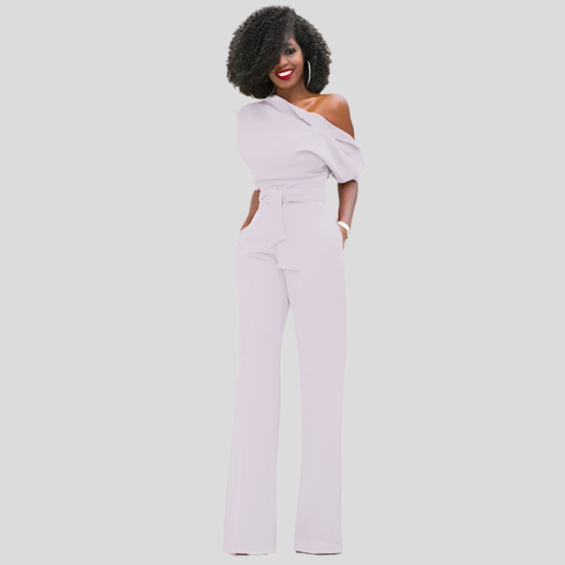 Hani | One-shoulder jumpsuit with wide legs