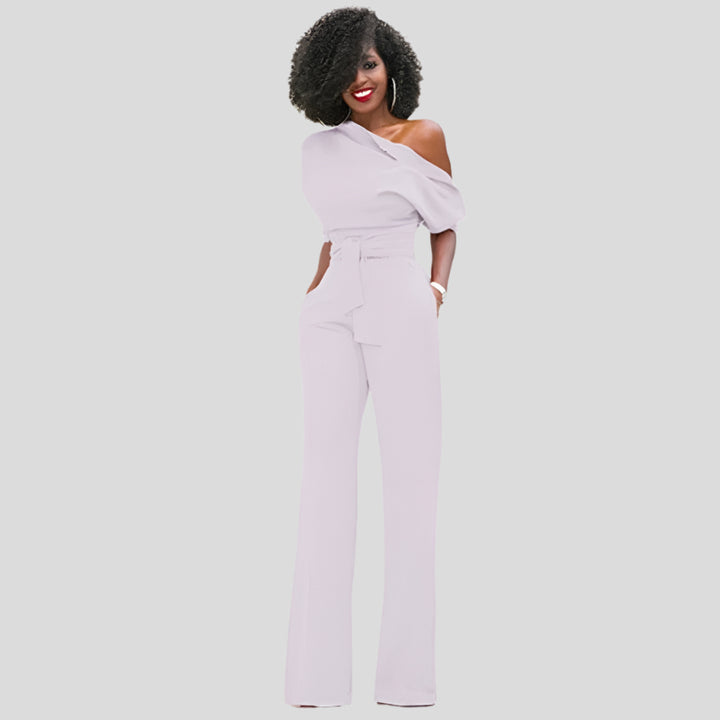 Hani | One-shoulder jumpsuit with wide legs