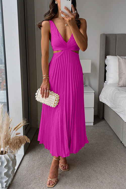 Karen | Elegant Pleated Midi Dress